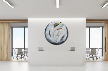 Large round abstract painting structure - 1365